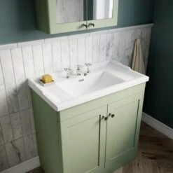 Classique Floor Standing 2 Door Vanity Unit With Ceramic Basin -Furniture Store 30910526 alt04