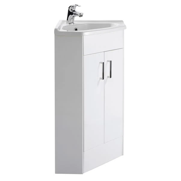 Mayford 2 Door Corner Vanity Unit With Basin 1 Mayford 2 Door Corner Vanity Unit With Basin