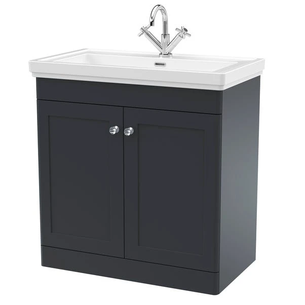 Classique Floor Standing 2 Door Vanity Unit With Basin 6 Classique Floor Standing 2 Door Vanity Unit With Basin - Image 6
