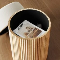 Amari Fluted Wooden Storage Footstool With Natural Flatweave Top -Furniture Store 30910750 alt02