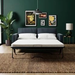 Zoe 3 Seater Double Sofa Bed, Velvet -Furniture Store 30910969 alt02