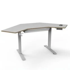 Gino Corner Height Adjustable Desk With Drawer -Furniture Store 30911006