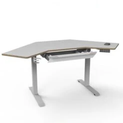 Gino Corner Height Adjustable Desk With Drawer -Furniture Store 30911006 alt01