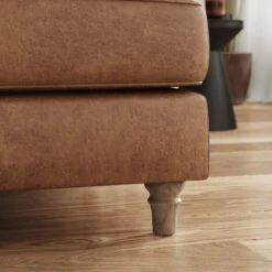 Flori Arizona Faux Leather Footstool -Furniture Store 30911099 alt03