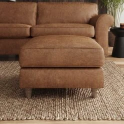 Flori Arizona Faux Leather Footstool -Furniture Store 30911099 alt04