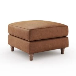 Flori Arizona Faux Leather Footstool -Furniture Store 30911099 alt06