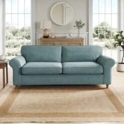 Flori Tonal Plush Chenille 4 Seater Sofa -Furniture Store 30911123