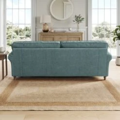 Flori Tonal Plush Chenille 4 Seater Sofa -Furniture Store 30911123 alt02