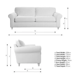 Flori Tonal Plush Chenille 4 Seater Sofa -Furniture Store 30911143 alt09