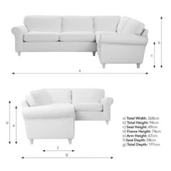 Flori Tonal Plush Chenille Corner Sofa -Furniture Store 30911146 alt09
