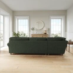 Flori Tonal Plush Chenille Corner Sofa -Furniture Store 30911147 alt02