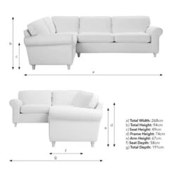 Flori Tonal Plush Chenille Corner Sofa -Furniture Store 30911147 alt09