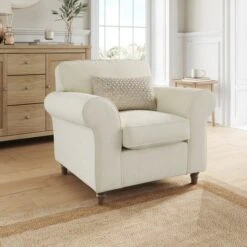 Flori Chunky Chenille Armchair -Furniture Store 30911150