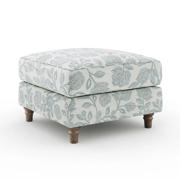 Flori Woven Floral Fabric Footstool 16 Flori Woven Floral Fabric Footstool - Image 16