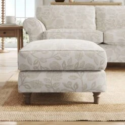 Flori Woven Floral Fabric Footstool 20 Flori Woven Floral Fabric Footstool -Furniture Store 30911189 alt02