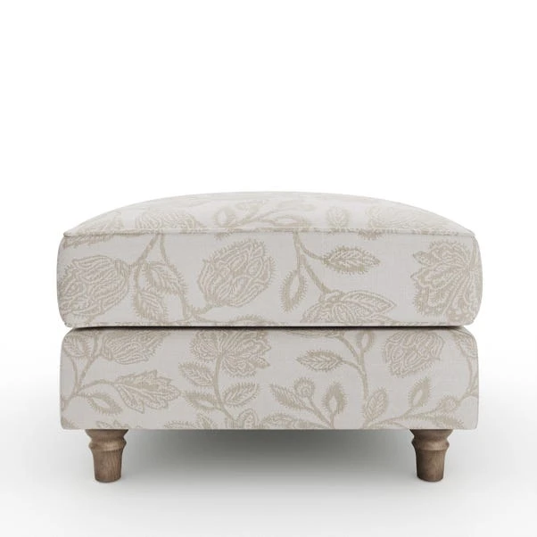 Flori Woven Floral Fabric Footstool 6 Flori Woven Floral Fabric Footstool - Image 6