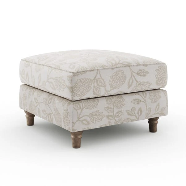 Flori Woven Floral Fabric Footstool 7 Flori Woven Floral Fabric Footstool - Image 7