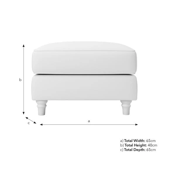 Flori Woven Floral Fabric Footstool 9 Flori Woven Floral Fabric Footstool - Image 9