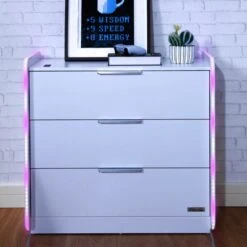 X Rocker Electra Chest Of 3 Drawers With LED Lights -Furniture Store 30911227 alt03