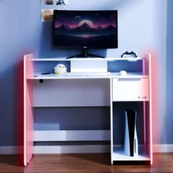 X Rocker Electra Desk With Wireless Charging And LED Lights -Furniture Store 30911228 alt01