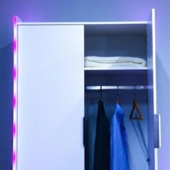 X Rocker Electra 2 Door Wardrobe With LED Lights -Furniture Store 30911229 alt04