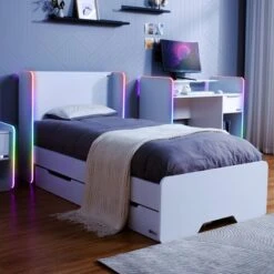 X Rocker Electra Gaming Bed Frame With Underbed Storage Drawers And LED Lights