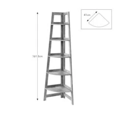 Humphrey Corner Ladder Shelf, Mango Wood Effect -Furniture Store 30911361 alt09