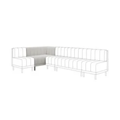 Amali Corner Dining Bench, Textured Weave -Furniture Store 30912402