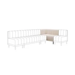 Amali Corner Dining Bench, Textured Weave -Furniture Store 30912420