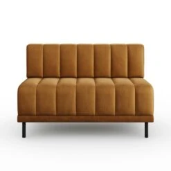 Amali Long Dining Bench, Matte Plush Velvet -Furniture Store 30912452 alt04