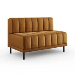 Amali Long Dining Bench, Matte Plush Velvet -Furniture Store 30912452 alt05