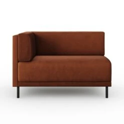 Mae Corner Dining Bench, Matte Plush Velvet -Furniture Store 30912508 alt04