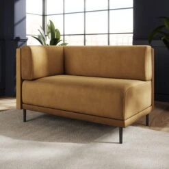 Mae Corner Dining Bench, Matte Plush Velvet -Furniture Store 30912509 alt01