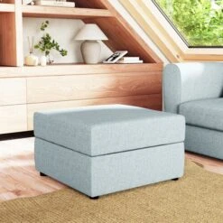 Square Soft Texture Storage Footstool -Furniture Store 30914147