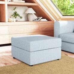 Square Soft Texture Storage Footstool -Furniture Store 30914148