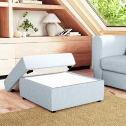 Square Soft Texture Storage Footstool -Furniture Store 30914148 alt01