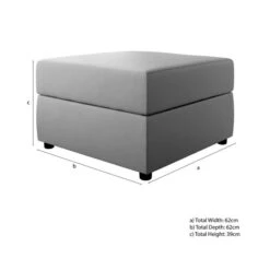 Square Soft Texture Storage Footstool -Furniture Store 30914148 alt09