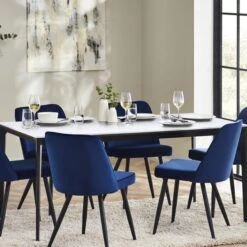 Miami 4 Seater Rectangular Dining Table, Stone -Furniture Store 30914234