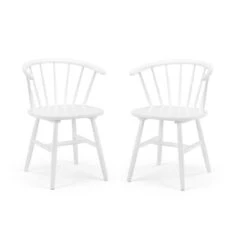 Modena Set Of 2 Dining Chairs, Rubberwood