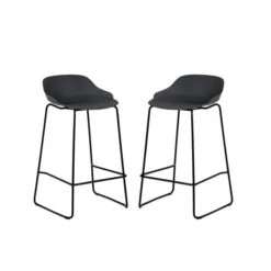 Rocco Set Of 2 Bar Stools, Metal -Furniture Store 30914256 alt02