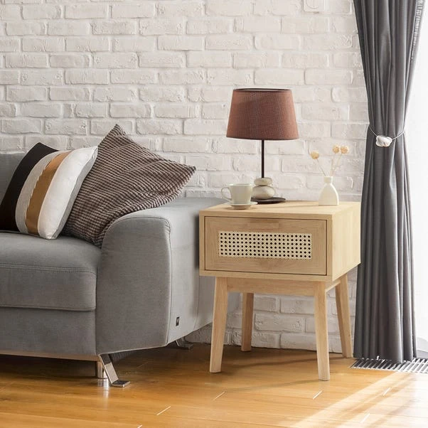 Java 1 Drawer Side Table, Light Oak 2 Java 1 Drawer Side Table, Light Oak - Image 2