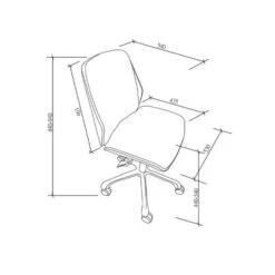 San Francisco Armless Office Chair -Furniture Store 30915150 alt09