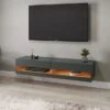 Delta 150cm Floating Wall TV Unit With LEDs For TVs Up To 65"