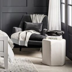 Montana Linen Blend And Shearling Accent Chair -Furniture Store 30916361