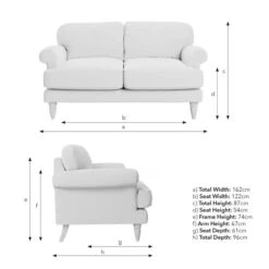Jolene William Morris Blackthorn Print Velvet 3 Seater Sofa -Furniture Store 30917907 alt09