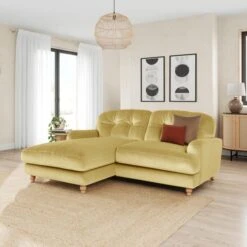 Martha Vintage Velvet Corner Chaise -Furniture Store 30917932