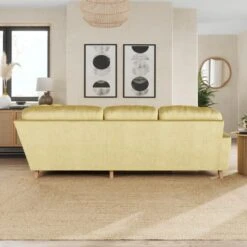 Martha Vintage Velvet Full Corner Sofa -Furniture Store 30917935 alt02