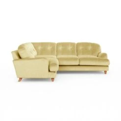 Martha Vintage Velvet Full Corner Sofa -Furniture Store 30917936 alt05