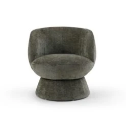 Tulip Chenille Curved Swivel Accent Chair -Furniture Store 30918802 alt03