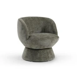 Tulip Chenille Curved Swivel Accent Chair -Furniture Store 30918802 alt04